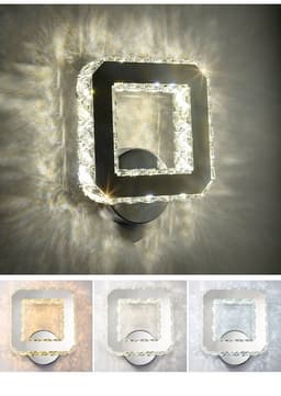 image-Crystal Wall Lamp Simple Led Living Room Background Wall Lamp Bedroom Bedside Lamp Corridor Wall Lamp