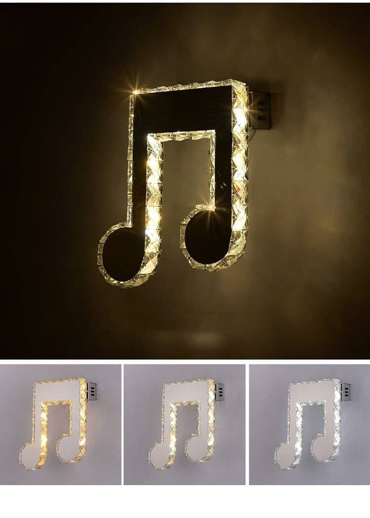 image-Crystal Wall Lamp Simple Led Living Room Background Wall Lamp Bedroom Bedside Lamp Corridor Wall Lamp