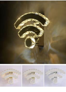 image-Crystal Wall Lamp Simple Led Living Room Background Wall Lamp Bedroom Bedside Lamp Corridor Wall Lamp