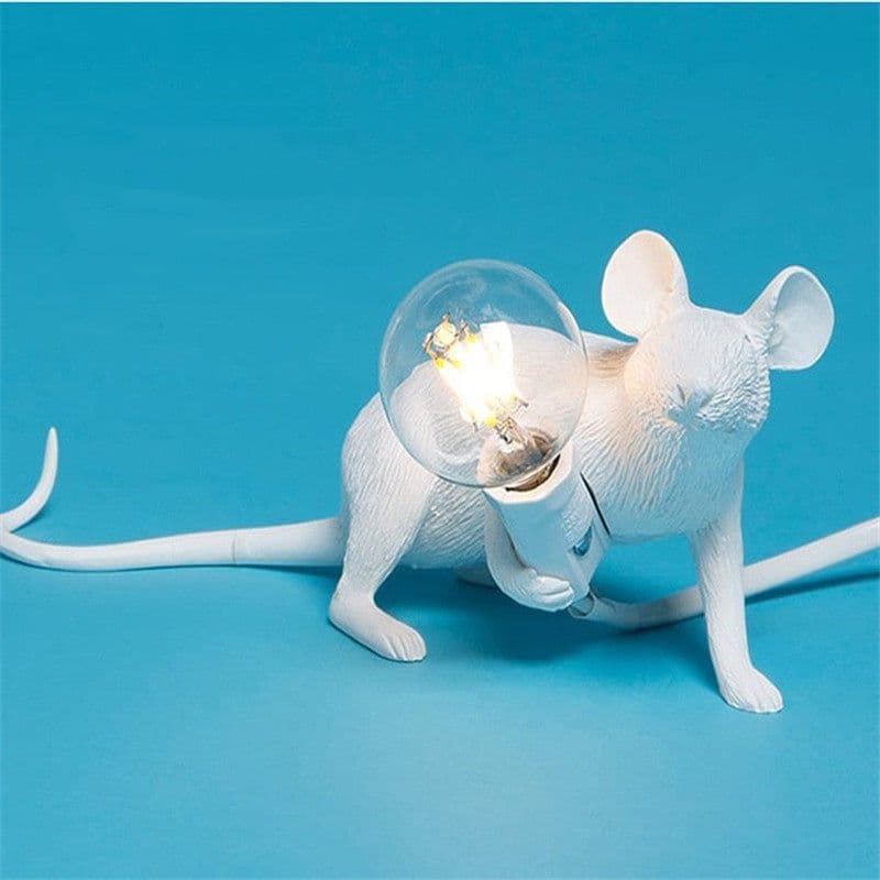 image-Nordic Creative Mini Animal Mouse Lamp Living Room Dining Room Bedroom Clothing Store Personalized Eye Protection Gift Resin Table Lamp