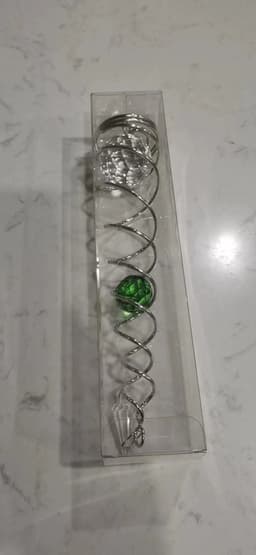 image-Wind SpinnerBall Spiral Tai Stainless Steel Suspended Rrotary Stabilizer Crystal Ball Wind Chime
