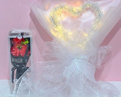 image-Starry Lights Love Beaded Bouquet 520 Birthday Gift