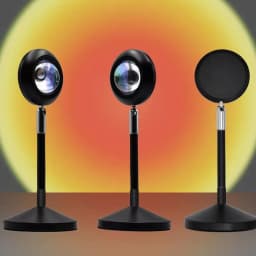 image-Upgrade Rainbow Sunset Projector Lamp Atmosphere Light Home Coffee Shop Background Wall Decoration Remote Control Sunset Lamps