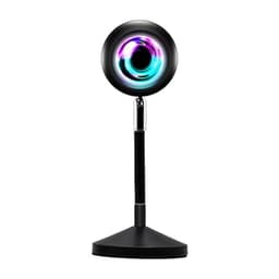 image-Upgrade Rainbow Sunset Projector Lamp Atmosphere Light Home Coffee Shop Background Wall Decoration Remote Control Sunset Lamps