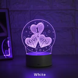 image-3D Night Light Led Table Lamp Lover Show Love Gift Room Decoration Mini Table Lamp