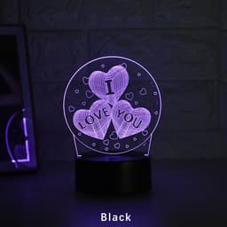 image-3D Night Light Led Table Lamp Lover Show Love Gift Room Decoration Mini Table Lamp