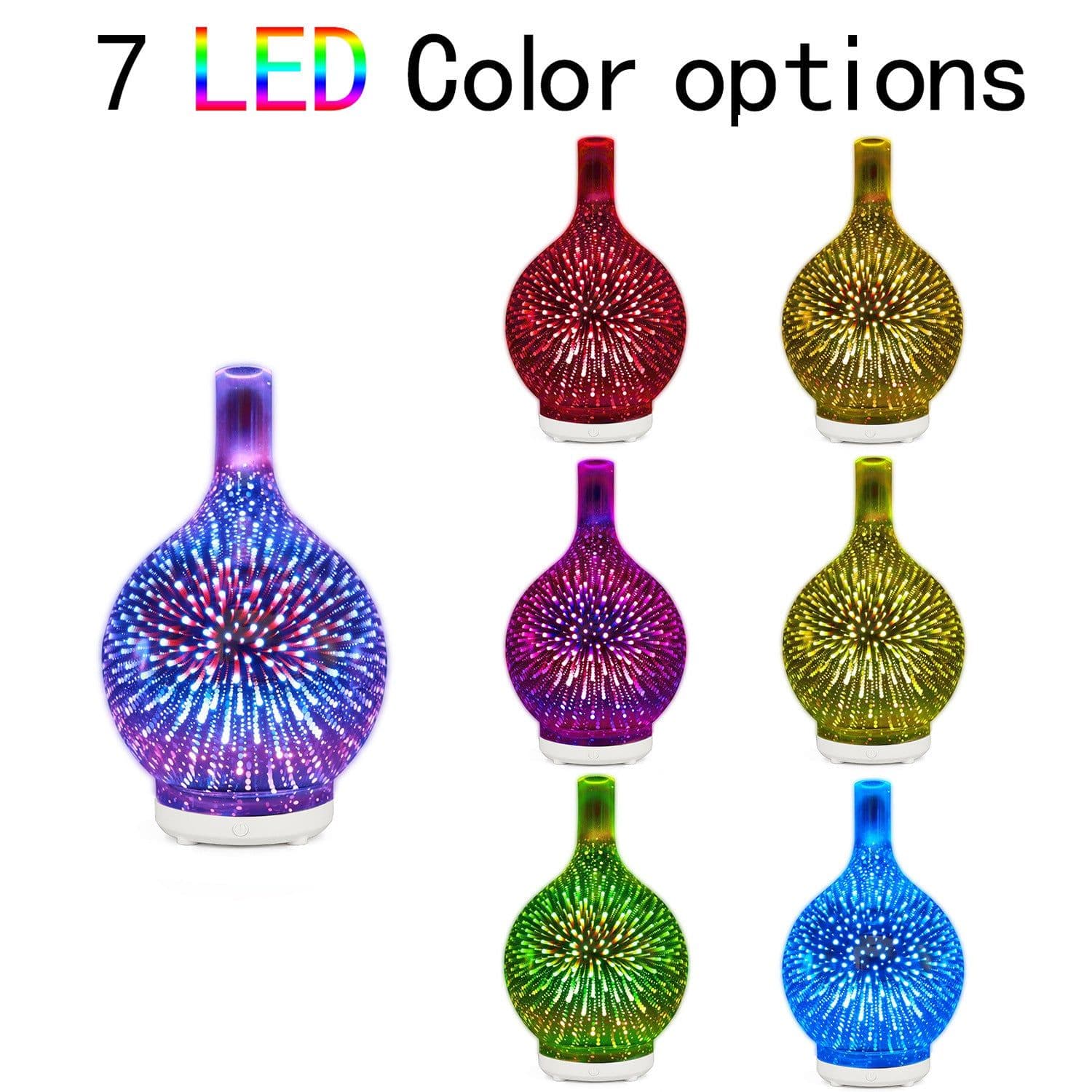 image-5V Glass Colorful Vase Humidifier