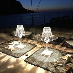 image-Diamond Acylic Table Lamp Night Light Italy Princess Deck Lamp Modern Atmosphere Touch Table Lamp Home Bedroom Bar Cafe