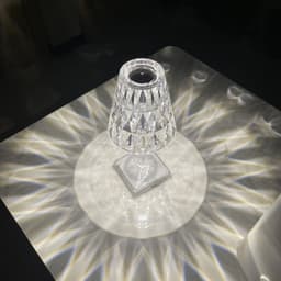image-Diamond Acylic Table Lamp Night Light Italy Princess Deck Lamp Modern Atmosphere Touch Table Lamp Home Bedroom Bar Cafe