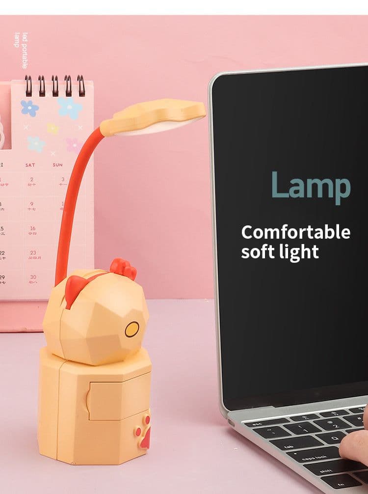 image-Table Lamp Girl Heart Cute Animal Student Storage
