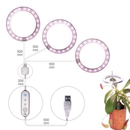 image-LED Grow Light Full Spectrum Angel Ring Phyto Grow Lamp USB Phytolamp For Plants 5V Lamp Indoor Flower Greenhouse Plant Seedling
