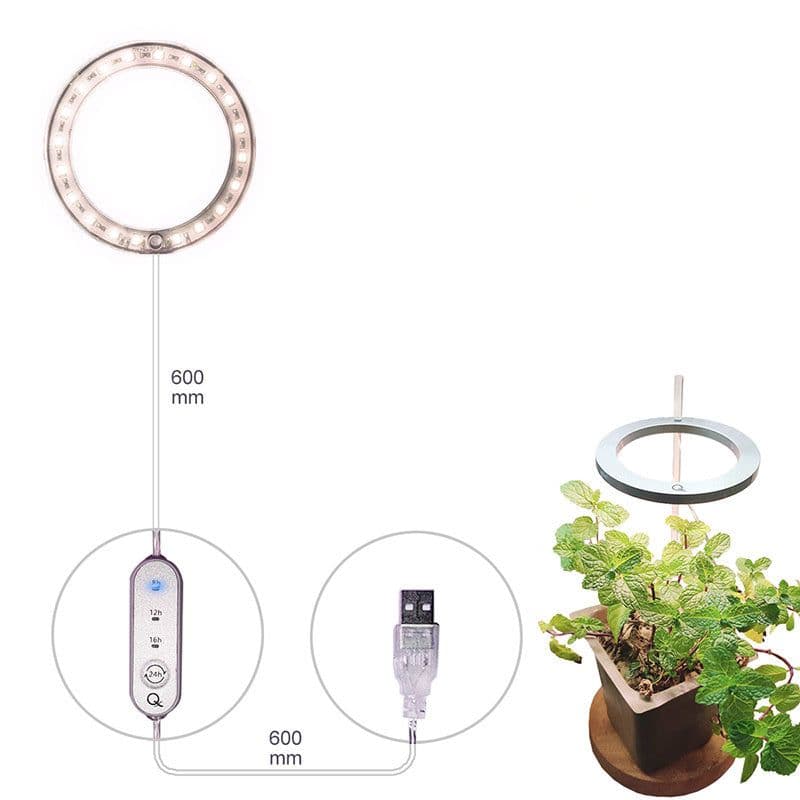 image-LED Grow Light Full Spectrum Angel Ring Phyto Grow Lamp USB Phytolamp For Plants 5V Lamp Indoor Flower Greenhouse Plant Seedling