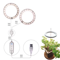 image-LED Grow Light Full Spectrum Angel Ring Phyto Grow Lamp USB Phytolamp For Plants 5V Lamp Indoor Flower Greenhouse Plant Seedling