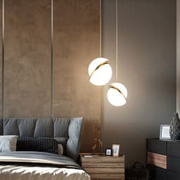 image-Scandinavian Minimalist Industrial Style Table Lamp Creative Post-modern Designer Bedroom Bedside Study Bar Glass Decorative Lamp