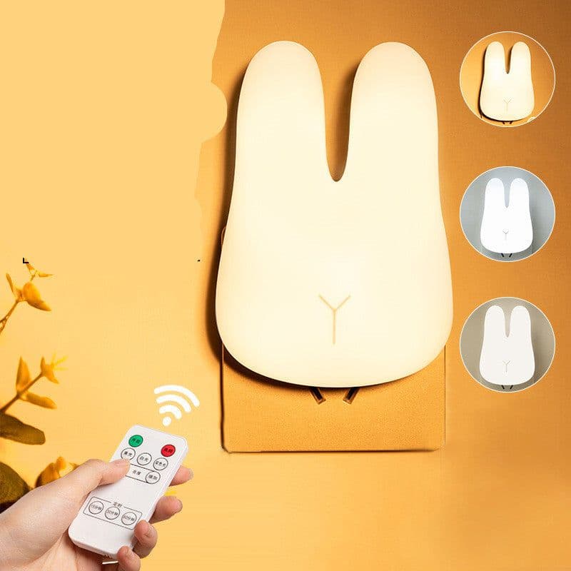 image-Remote Control Night Light Bedroom Bedside Soft Light Table Lamp