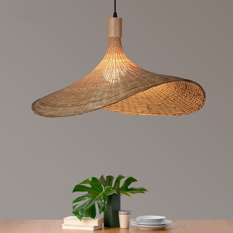 image-Bamboo Chandelier New Japanese Style Lamps