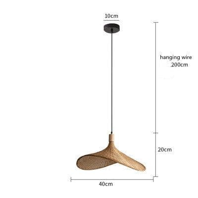 image-Bamboo Chandelier New Japanese Style Lamps