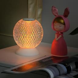 image-Acrylic Crystal LED Bedside Lamp RGB Touch Switch Desk Lamp Home Decoration Romatic Bedroom Bedside Desk Lamp