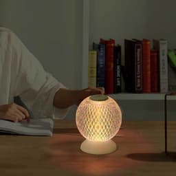 image-Acrylic Crystal LED Bedside Lamp RGB Touch Switch Desk Lamp Home Decoration Romatic Bedroom Bedside Desk Lamp