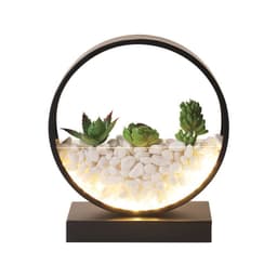 image-Table Lamp Creative Bedroom Bedside Table Simple Personality Household Succulents Decorative Lamp