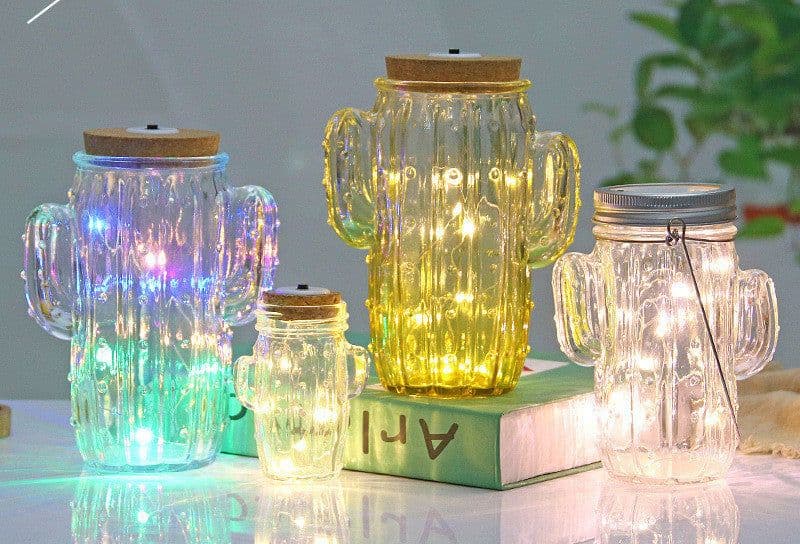 image-Cactus Glass Craft Chandelier Luminous Craft