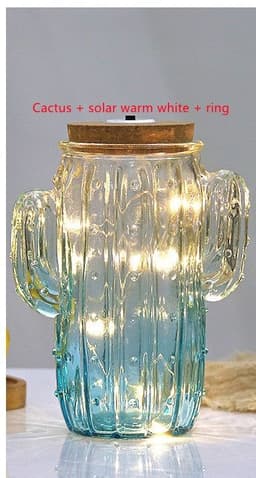 image-Cactus Glass Craft Chandelier Luminous Craft