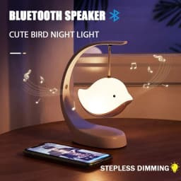 image-USB Baby Sound Machine Multi-Color Stepless Dimming Cute Bird Lamp For Decoration Gift