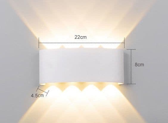 image-Led Wall Lamp Bedroom Bedside Lamp Garden Decoration Living Room Background Wall Lamp Waterproof Outdoor Spotlight