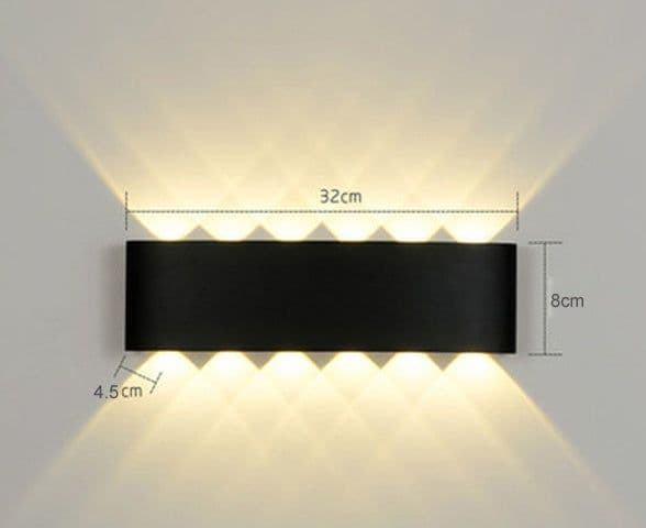 image-Led Wall Lamp Bedroom Bedside Lamp Garden Decoration Living Room Background Wall Lamp Waterproof Outdoor Spotlight