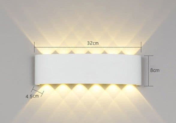 image-Led Wall Lamp Bedroom Bedside Lamp Garden Decoration Living Room Background Wall Lamp Waterproof Outdoor Spotlight
