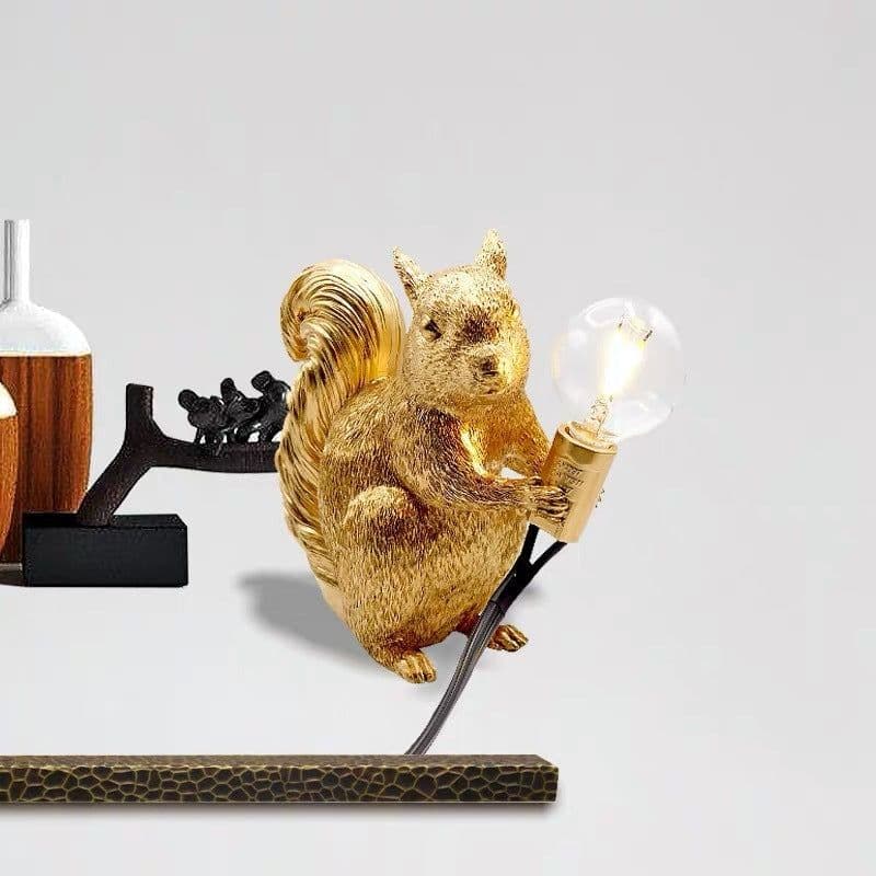 image-New Creative Decorative Lamps Ins Animal Squirrel Lamp