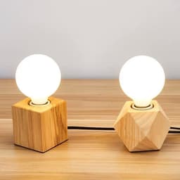 image-Retro Lamp Holder Hanging Wire Wood Lamp Holder Wood Table Lamp