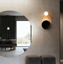 image-Post-modern Ring Wall Lamp Hotel Restaurant Innovative Ring Wall Lamp
