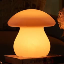 image-LED Night Light Remote Control Rechargeable Desk Lamp Waterproof Mushroom Lamp