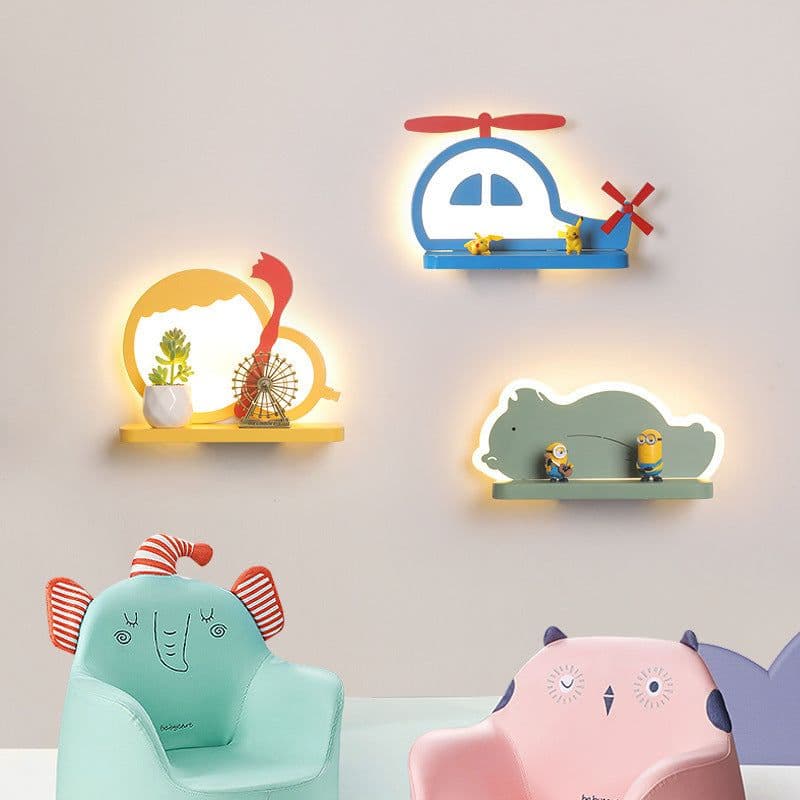 image-Nordic Minimalist Bedroom Children's Room Bedside Aisle Wall LED Lamps