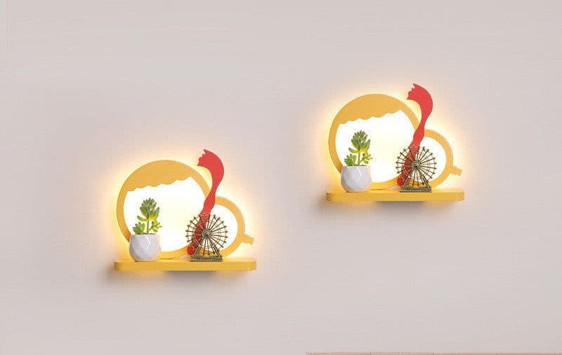 image-Nordic Minimalist Bedroom Children's Room Bedside Aisle Wall LED Lamps