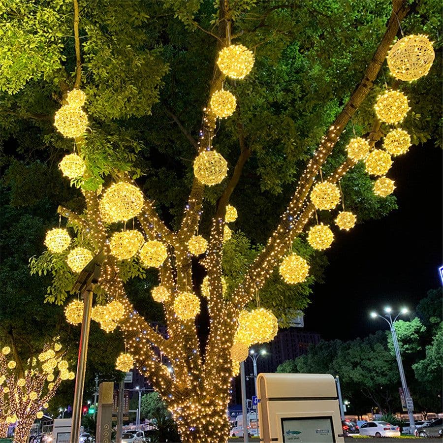 image-Led Sepak Takraw Lamp Hanging Tree Lamp Ball Lamp Landscape Lighting Project Street Tree Decorative Lantern String