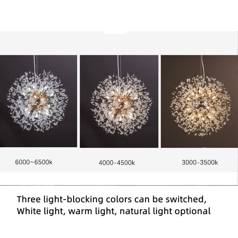 image-Dandelion Crystal Chandelier Restaurant Bedroom Clothing Shop Lighting