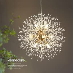 image-Dandelion Crystal Chandelier Restaurant Bedroom Clothing Shop Lighting