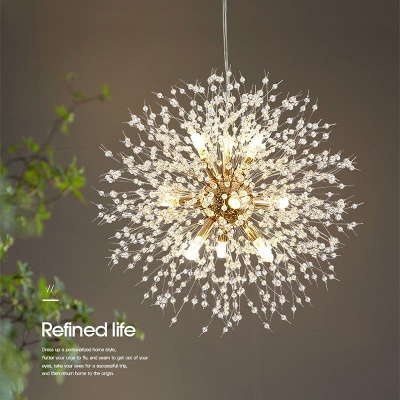 image-Dandelion Crystal Chandelier Restaurant Bedroom Clothing Shop Lighting