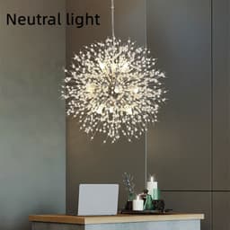 image-Dandelion Crystal Chandelier Restaurant Bedroom Clothing Shop Lighting