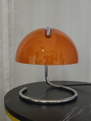 image-Table Lamp Retro Metal Bedroom Bedside Lamp Mushroom Lamp