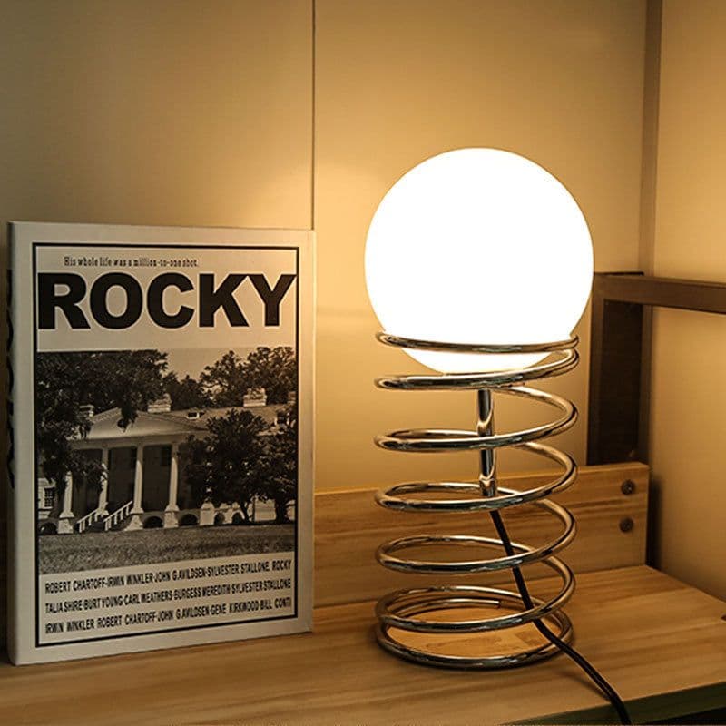 image-Metal Spring Decorative Bedside Table Lamp