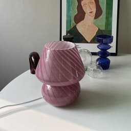 image-Bedside Lamp Nordic Style Glass Table Lamp Retro Bedroom Lamp