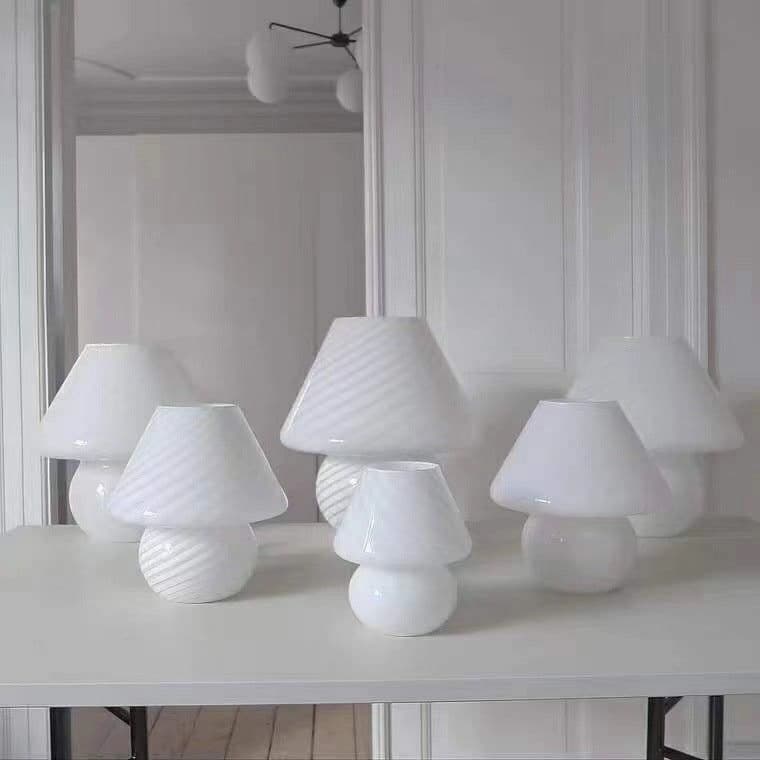 image-Bedside Lamp Nordic Style Glass Table Lamp Retro Bedroom Lamp