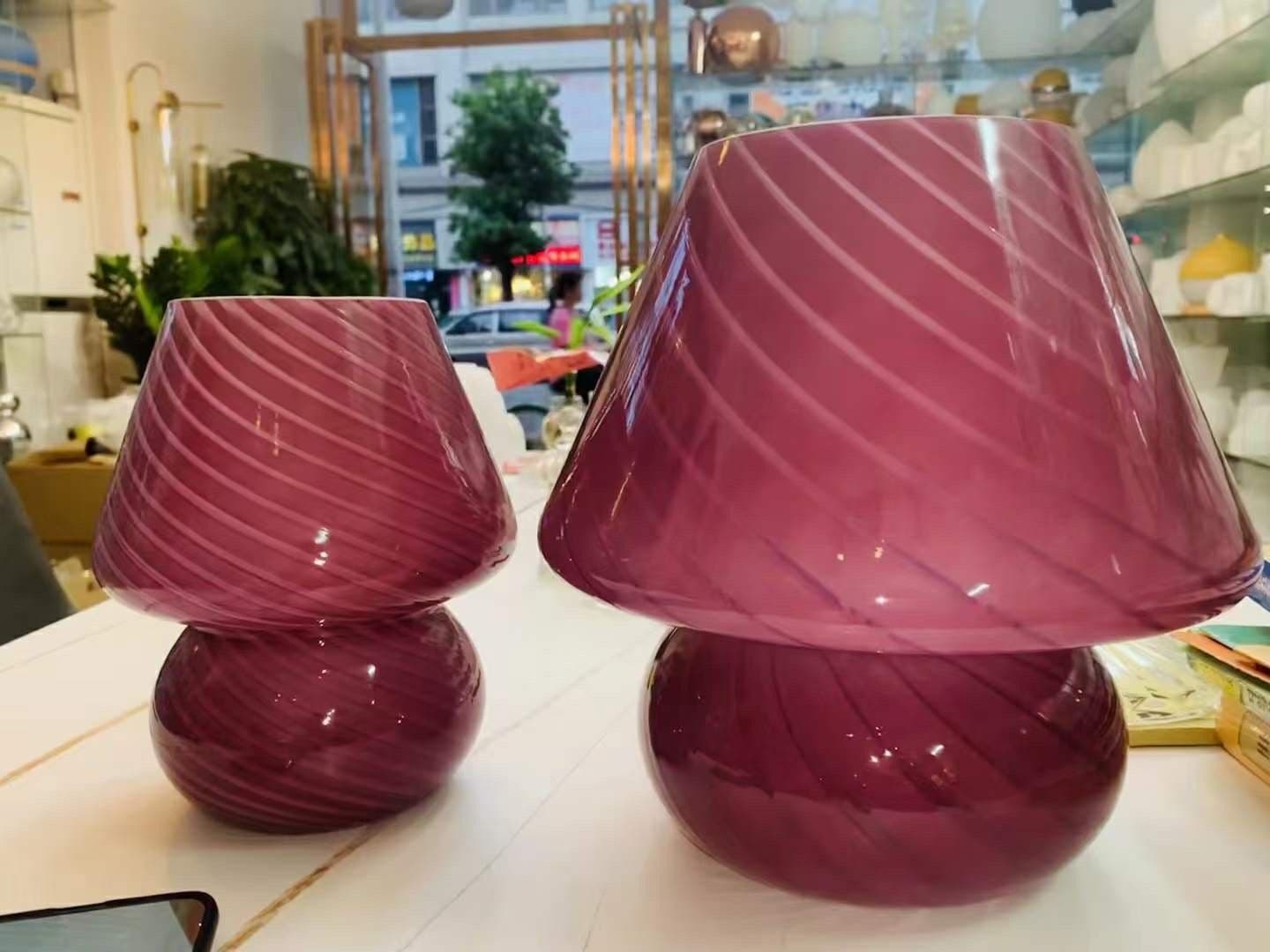 image-Bedside Lamp Nordic Style Glass Table Lamp Retro Bedroom Lamp