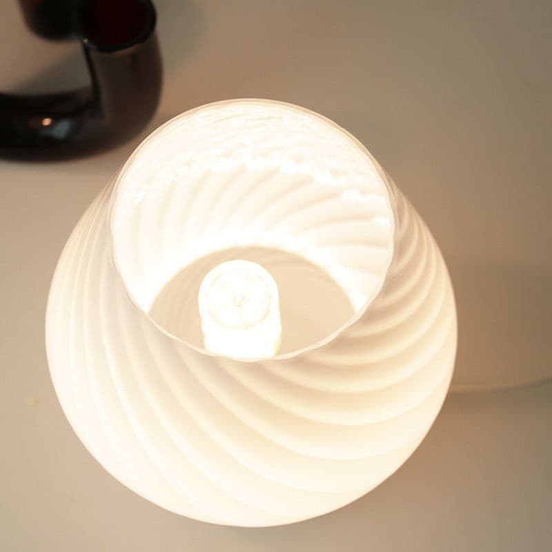 image-Bedside Lamp Nordic Style Glass Table Lamp Retro Bedroom Lamp