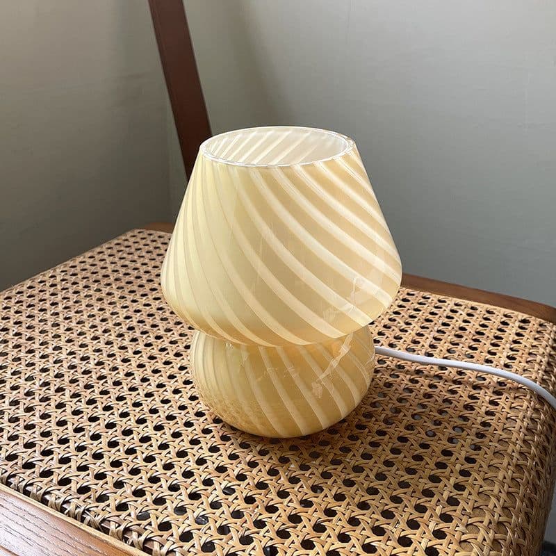 image-Bedside Lamp Nordic Style Glass Table Lamp Retro Bedroom Lamp