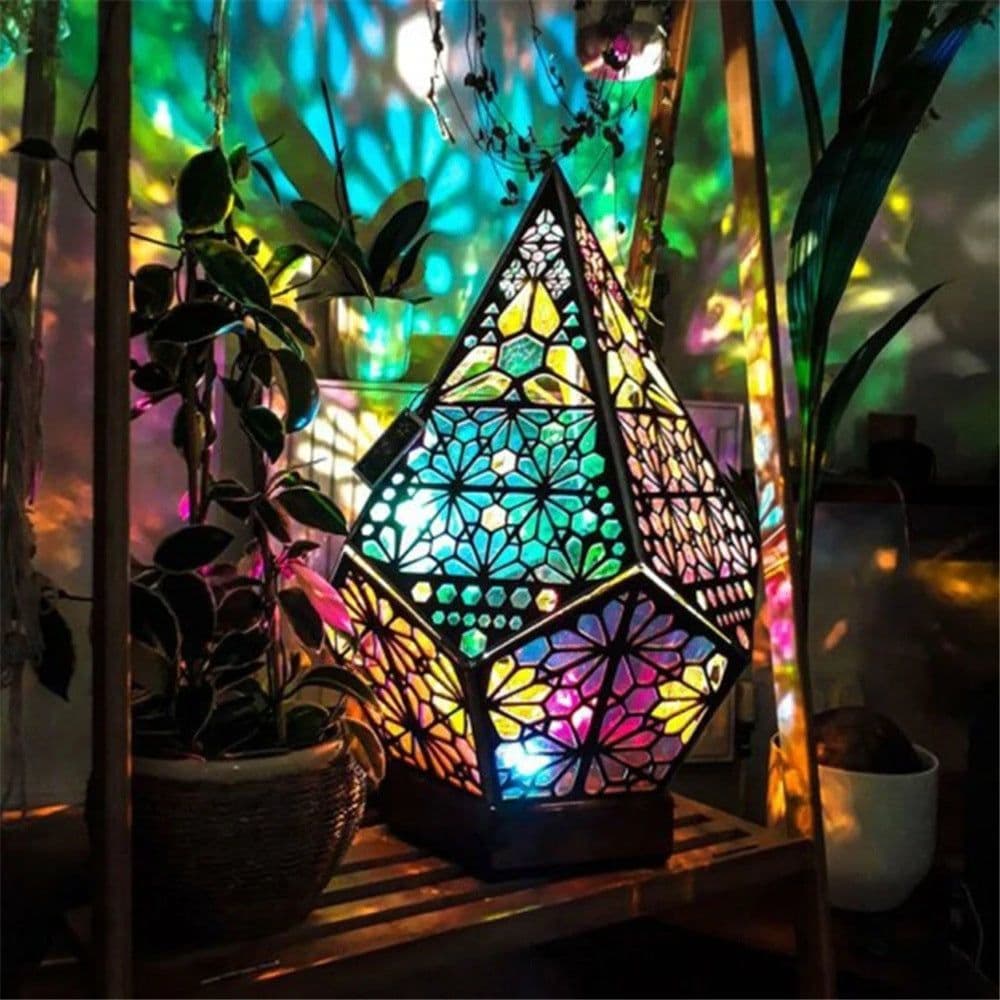 image-Diamond Lamp Led Projection Bohemian Floor Decorative Lamp