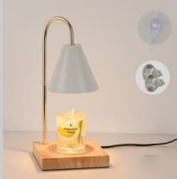 image-Log Aromatherapy Melting Wax Lamp Candle Essential Oil Candlestick Lamp